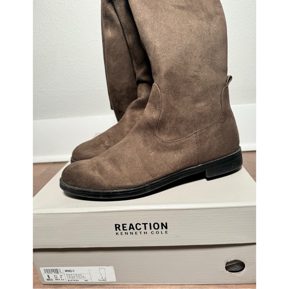 Kenneth Cole Reaction Wind-Y Over-The-Knee Boots in Dark Taupe - Picture 2 of 5